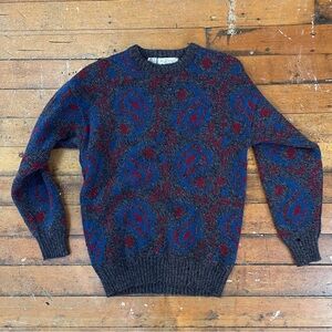 Vintage Mr J Shop Jacobson’s pure wool paisley retro pullover sweater size M